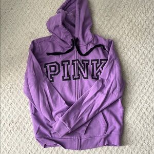 Pink Logo Purple Hoodie